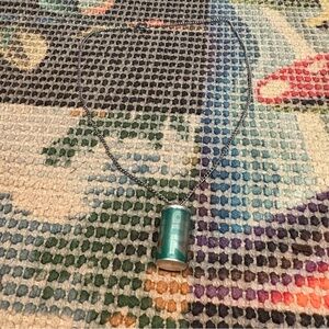 Vintage * 7UP Green Soda Can Pendant Necklace Retro Charm Pop Nostalgic 80s Fun